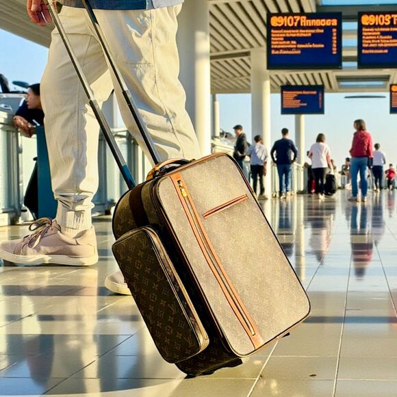 Louis Vuitton Pegase 55 Monogram Rolling Suitcase – Large Travel Luggage MB0098 - Picture 2 of 9